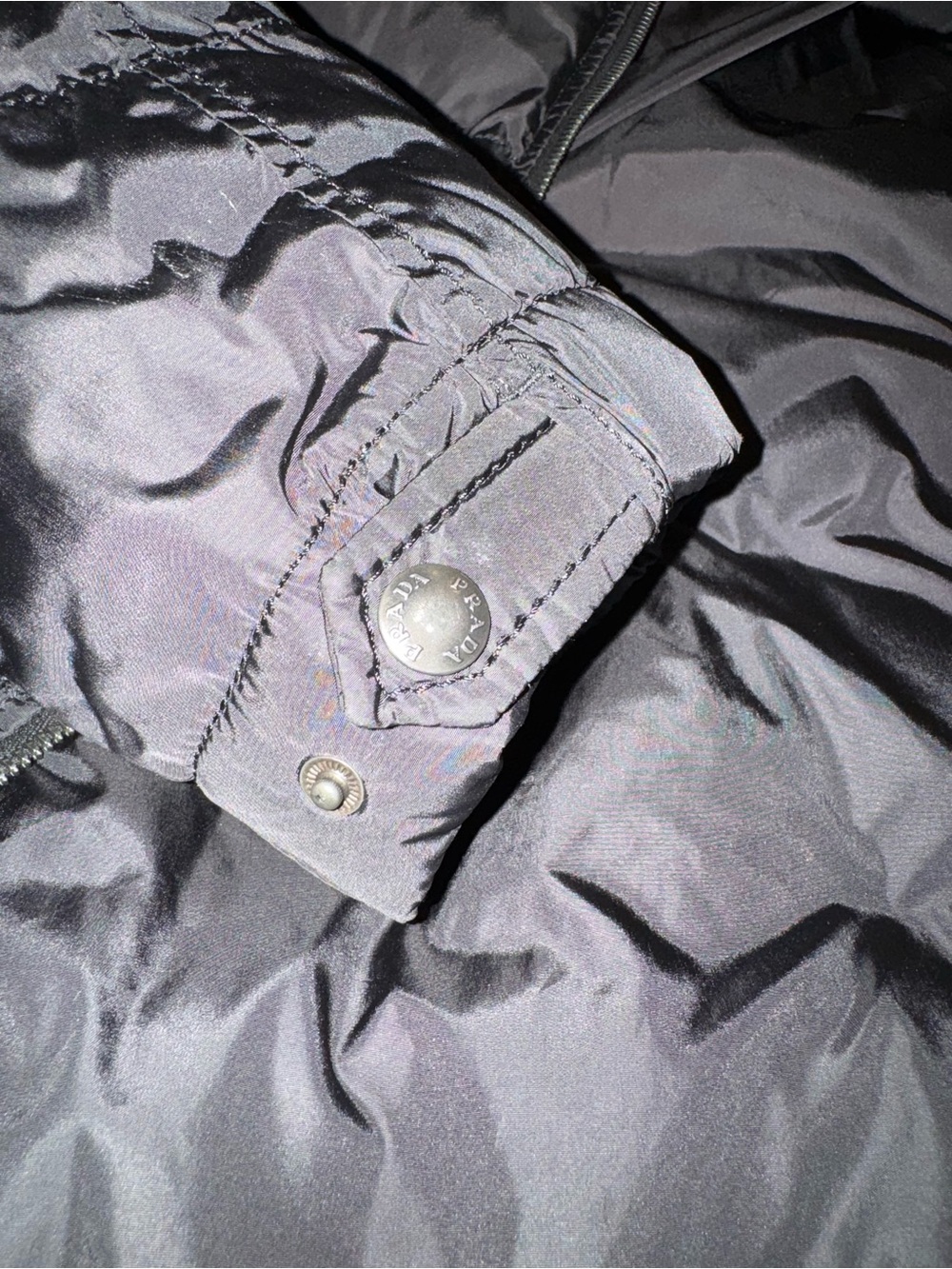 Prada Women’s Black Puffer Coat with Fur Collar - Picture 11 of 11